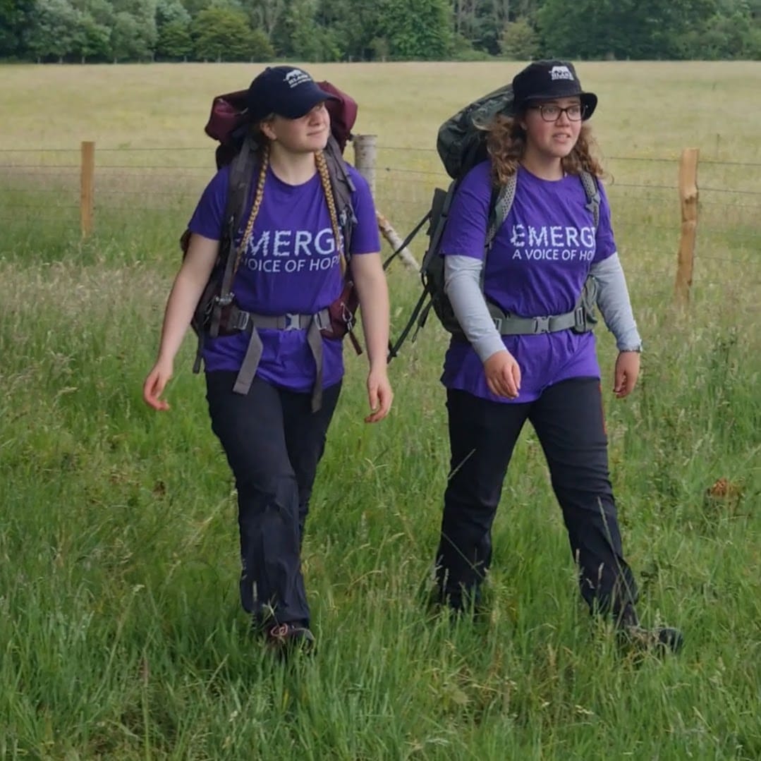 Fundraisers walking for Emerge
